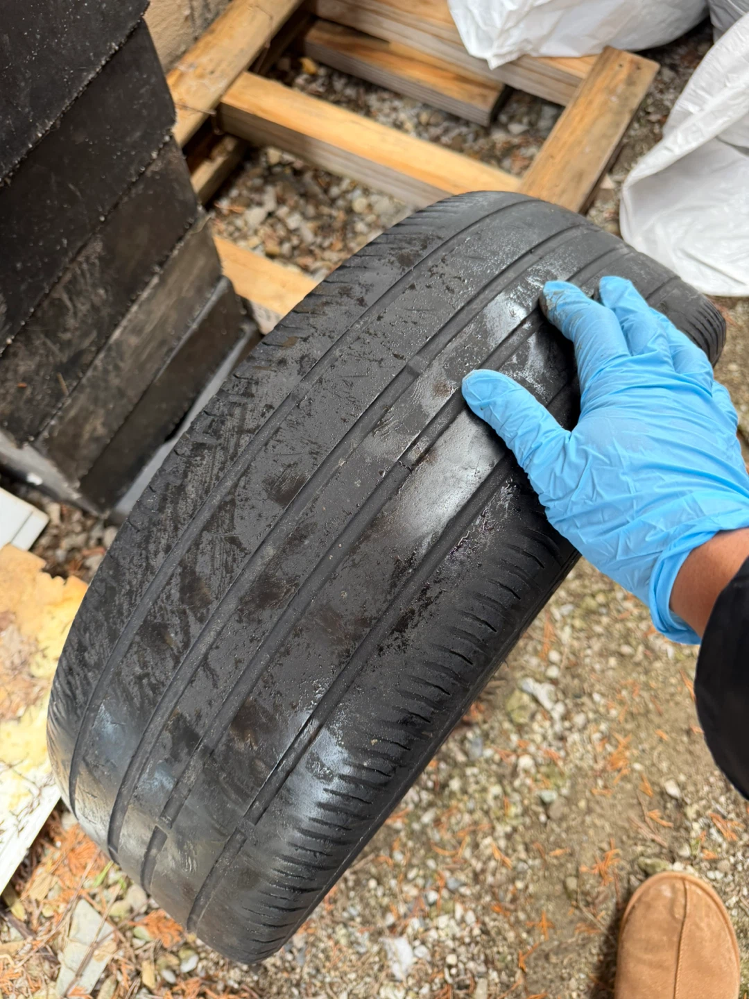 Set of 4 Used 215/45R17 Tires and rims - photo 4