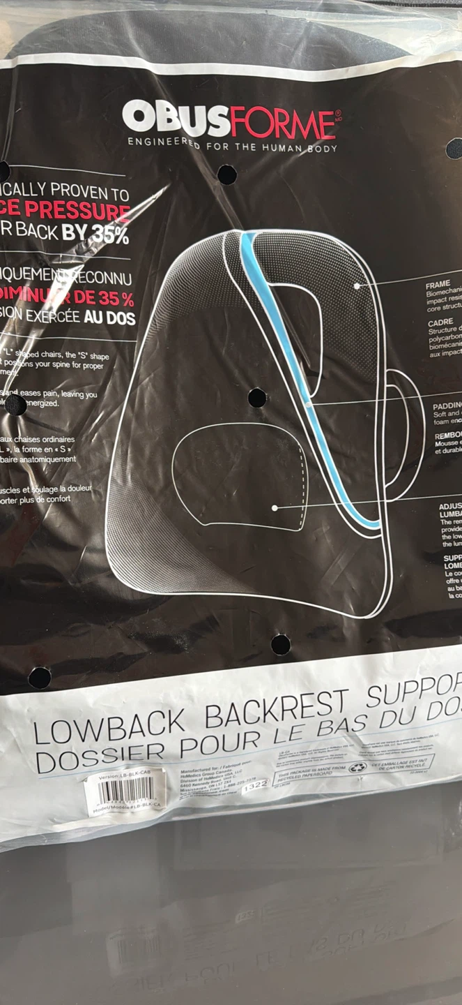 ObusForme Lowback Backrest Support