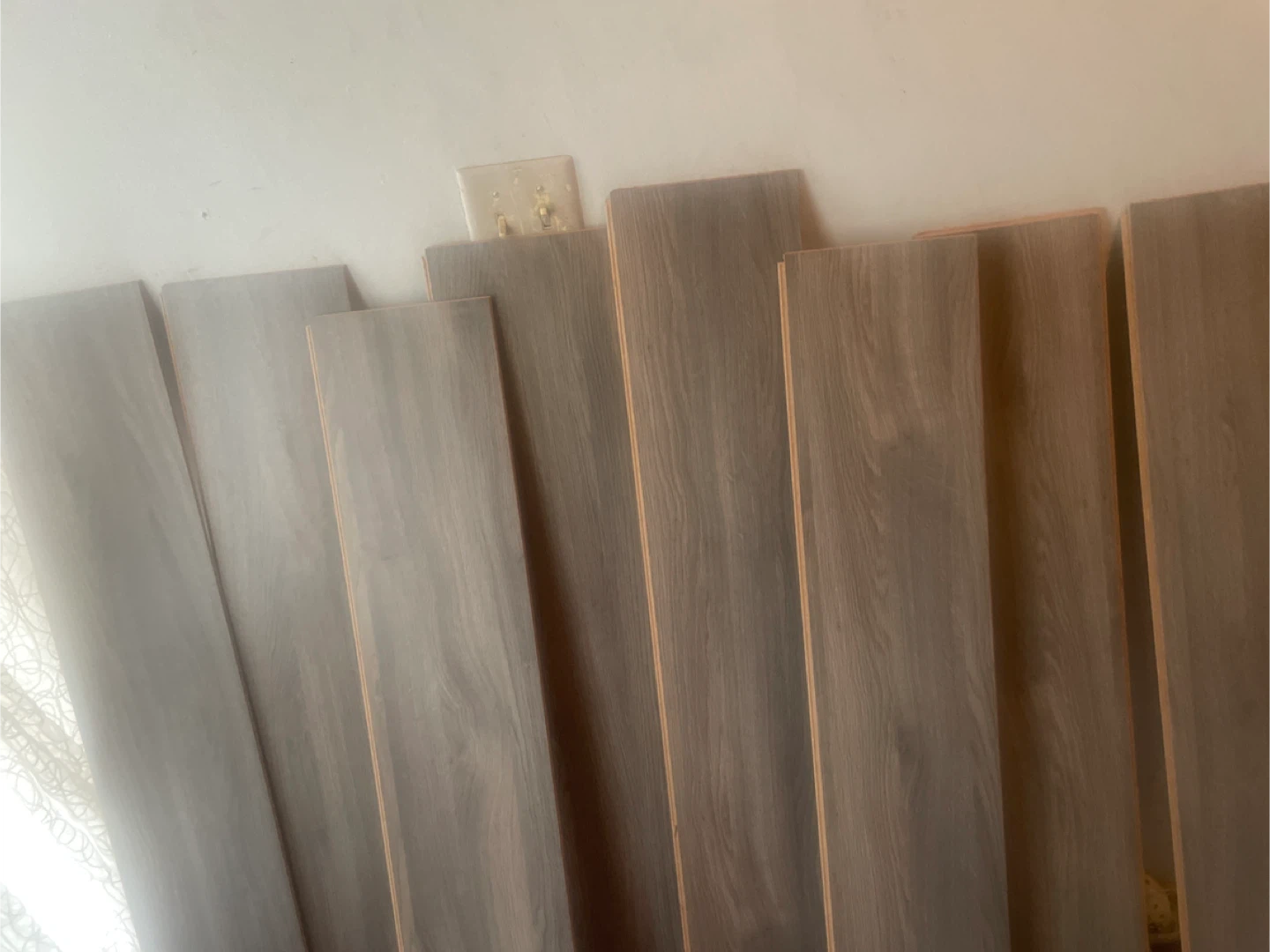Set of Grey Wood Laminate Flooring Planks - photo 2
