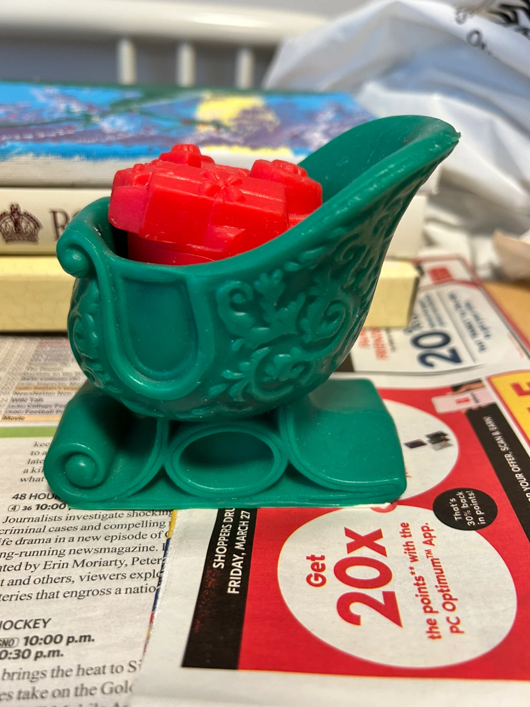 Christmas Sleigh Candle Holder with Candle - photo 2