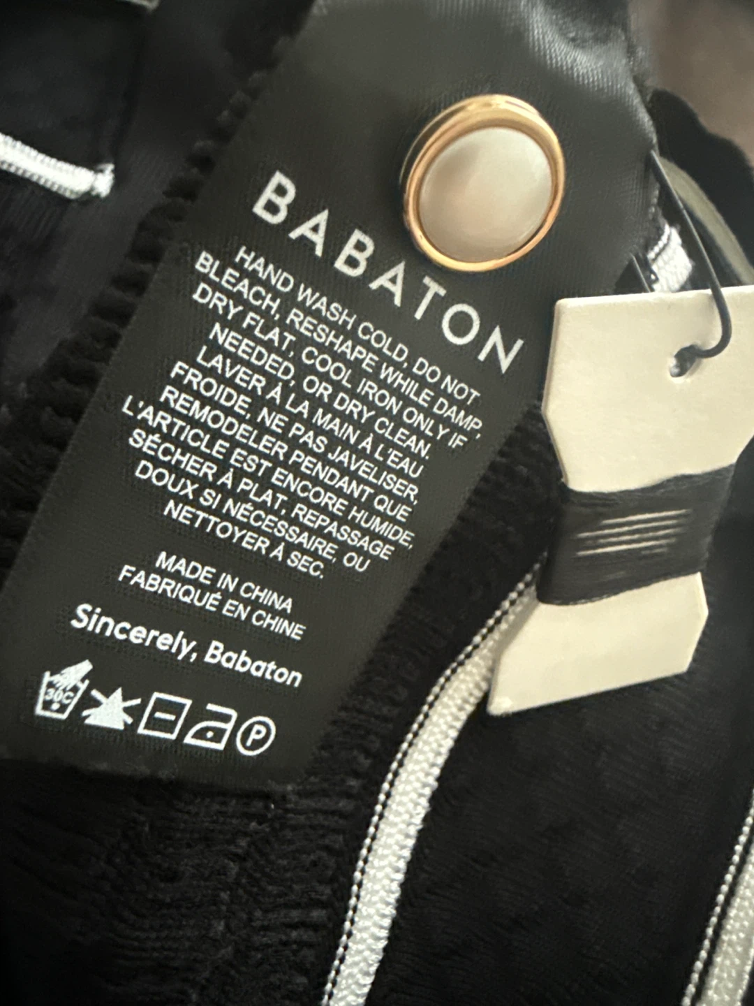 Babaton Black Knit Cropped Tank Top with Buttons - photo 3