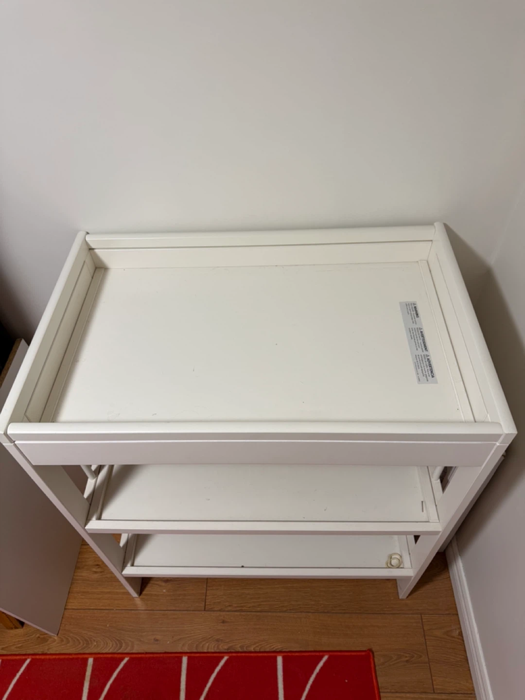 White Baby Changing Table with Shelves - photo 2
