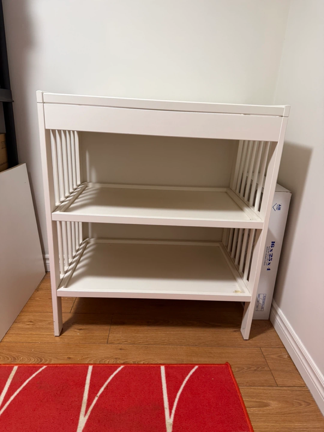 White Baby Changing Table with Shelves - photo 3