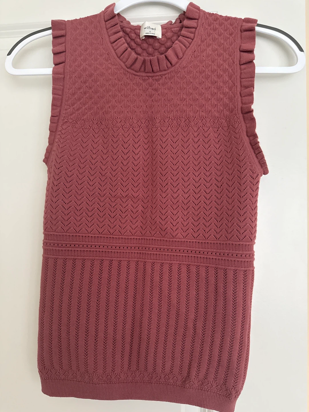 Wilfred Ruffled Knit Tank Top