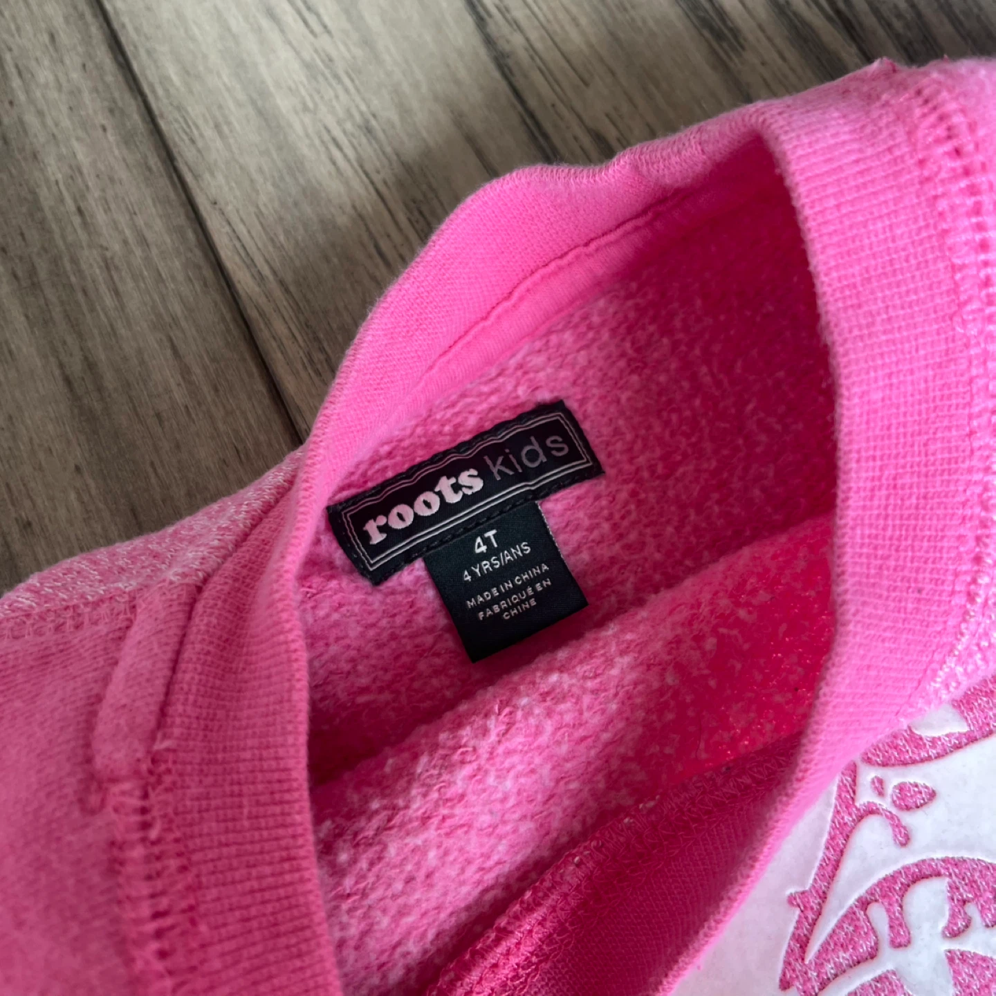 Roots Kids Pink Beaver Logo Sweatshirt - Size 4T - photo 4