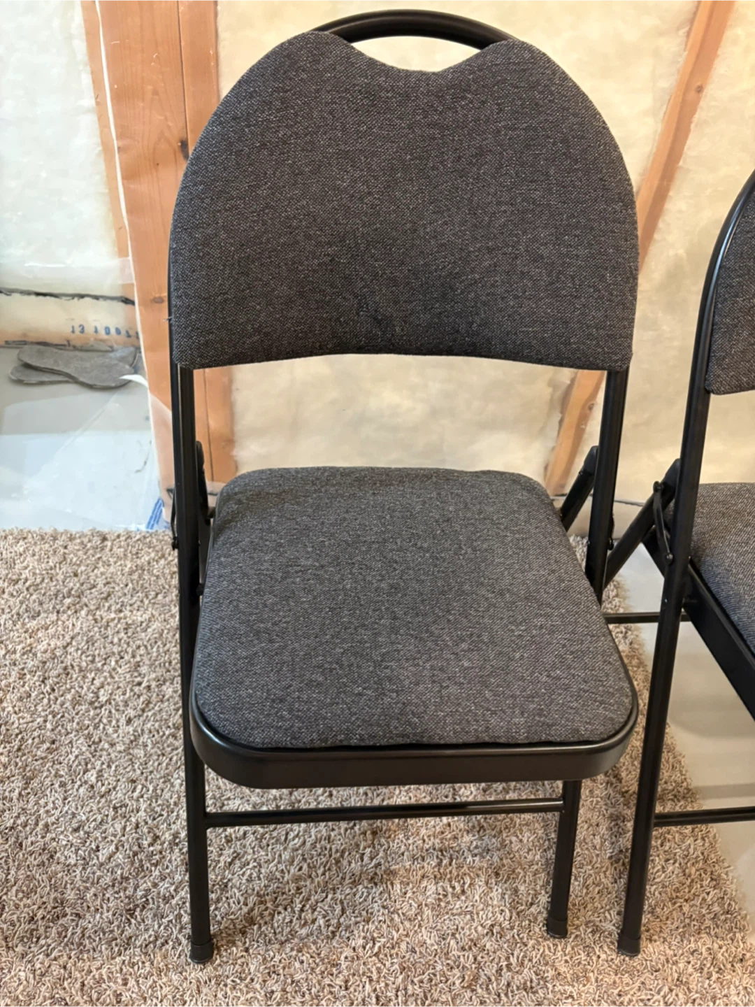 5 Folding Chairs Black - photo 3