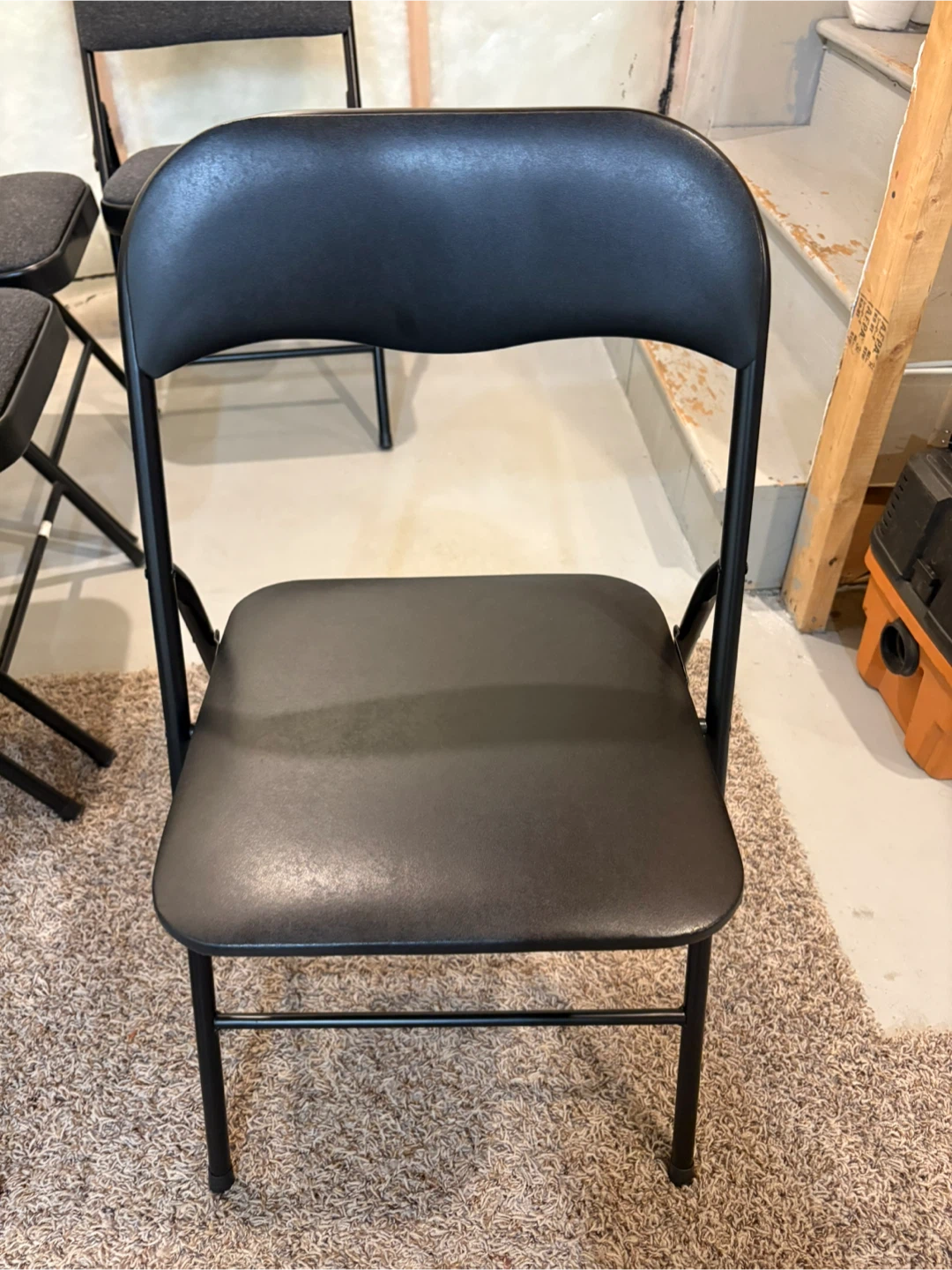 5 Folding Chairs Black - photo 4