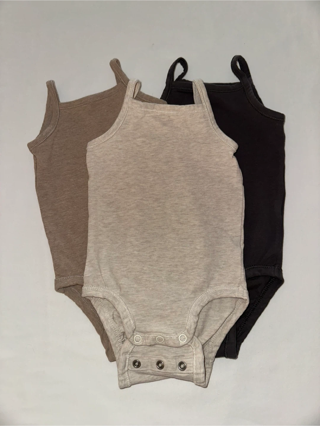 3-Pack Baby Sleeveless Bodysuits - Size 3M