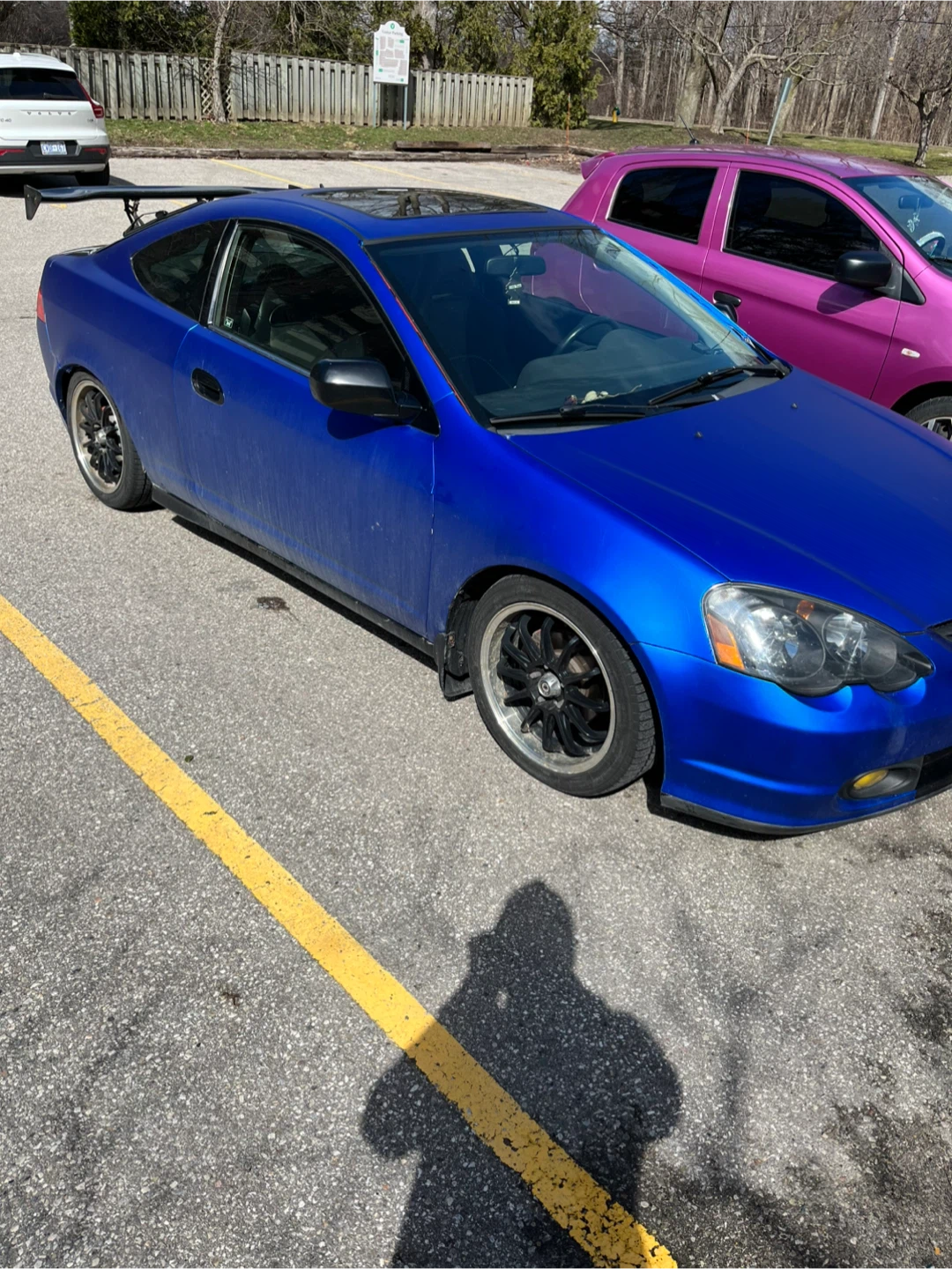 Blue Acura RSX Coupe with Spoiler