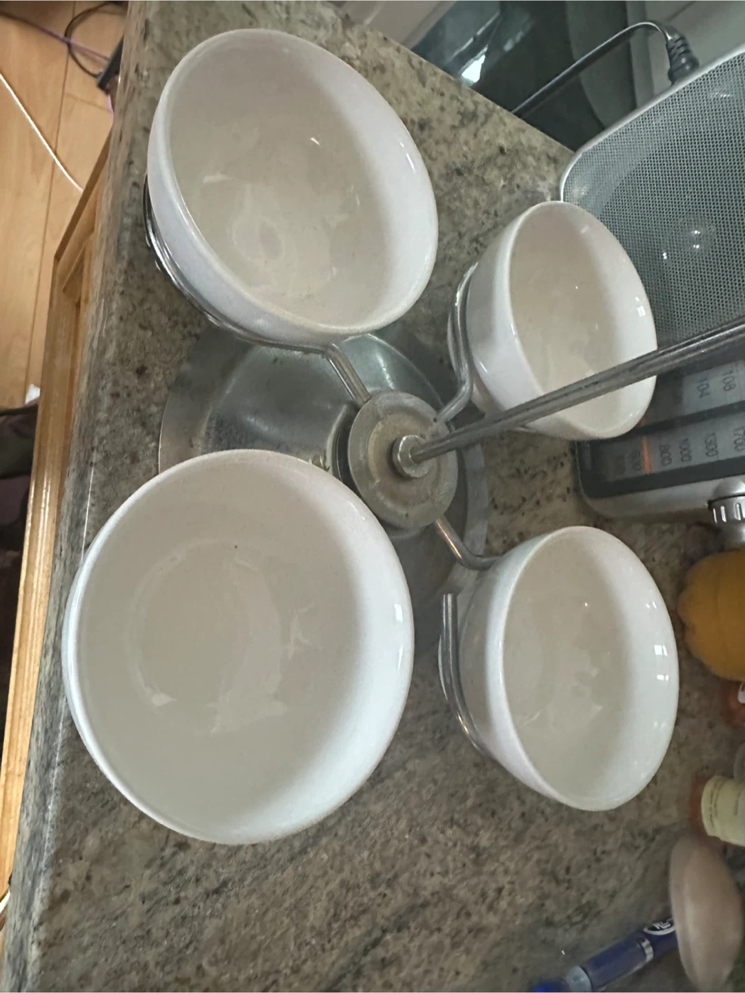 White Ceramic 4-Tiered Serving Bowl Set