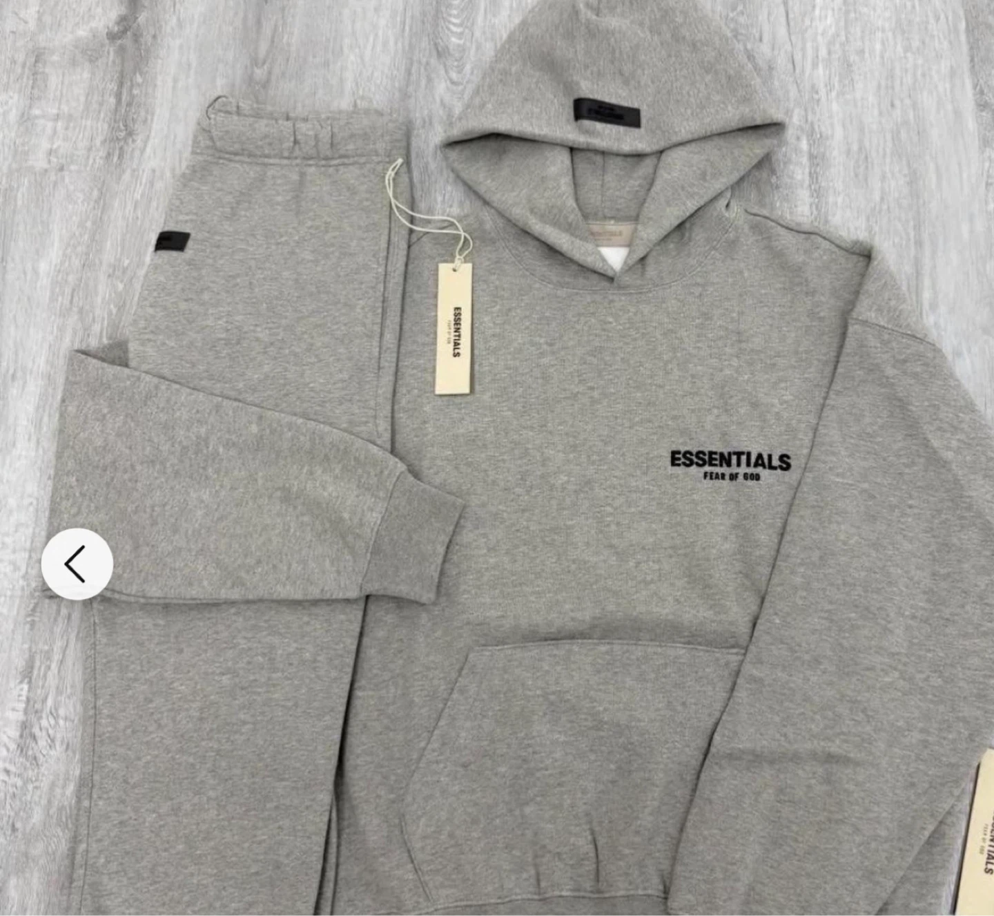 Essentials Fear of God Hoodie ( grey and oatmeal)