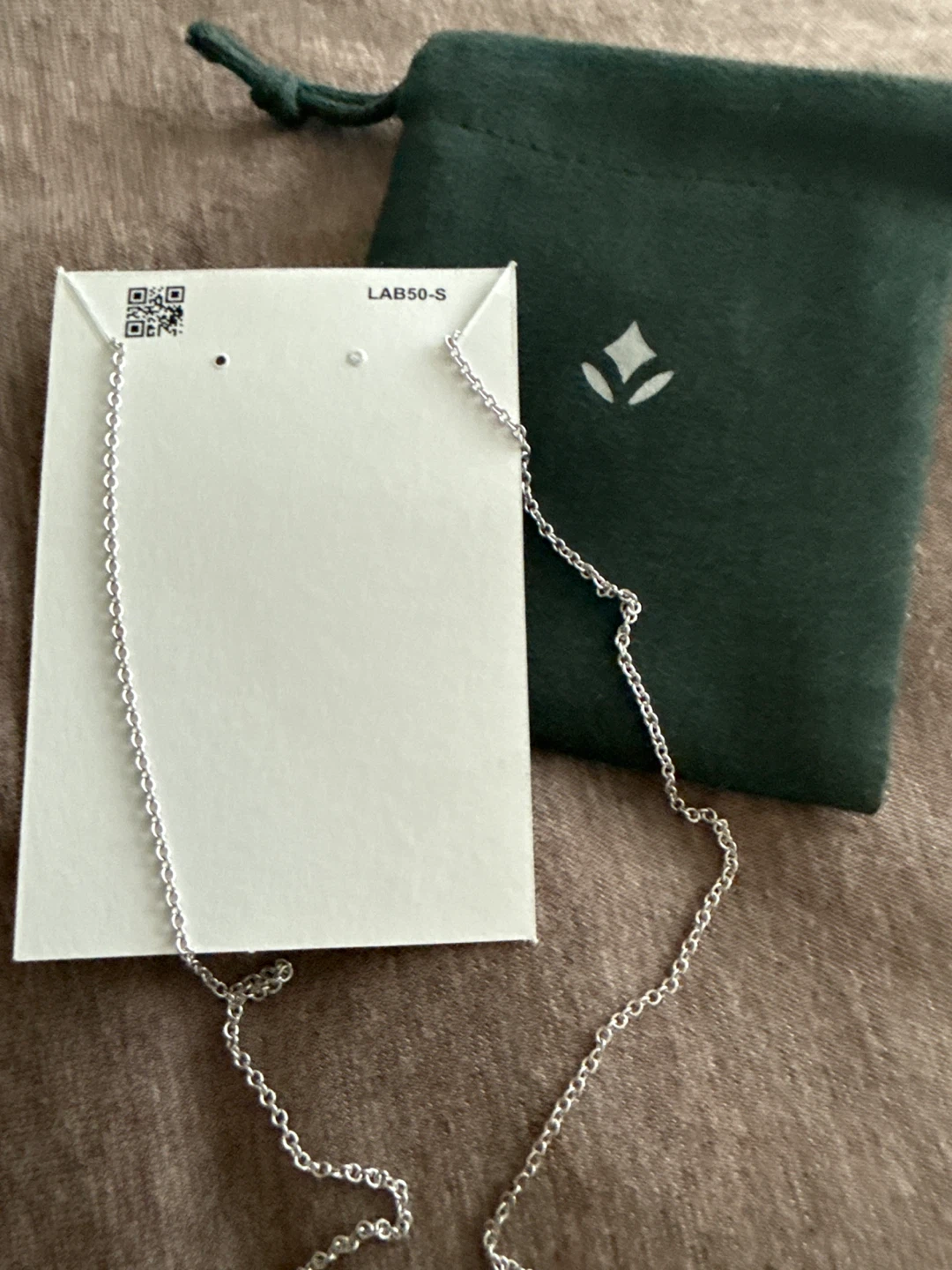 Silver lab created Diamond Solitaire Necklace - photo 3
