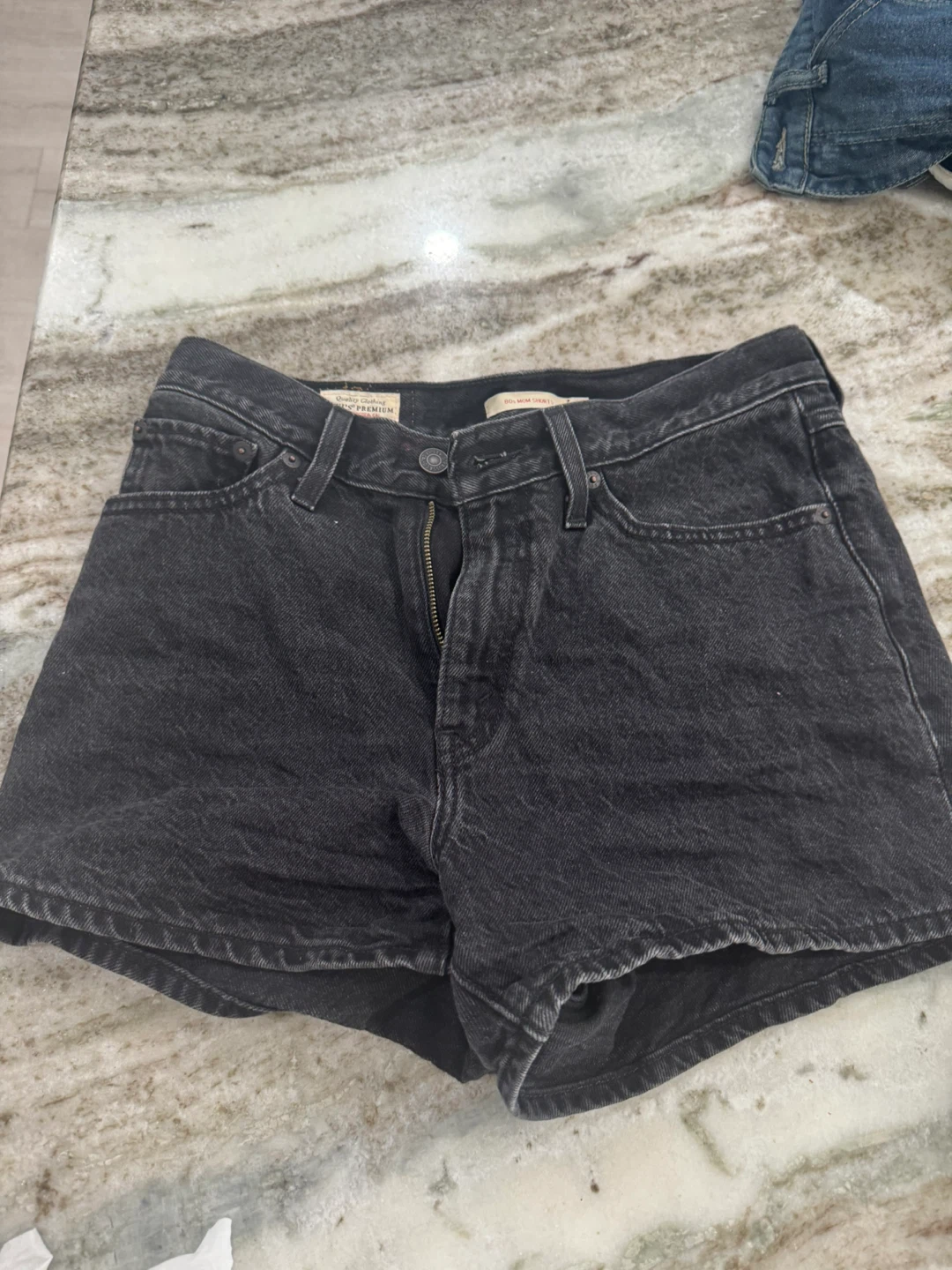 Levi's 501 High Rise Denim Shorts Black Size 27