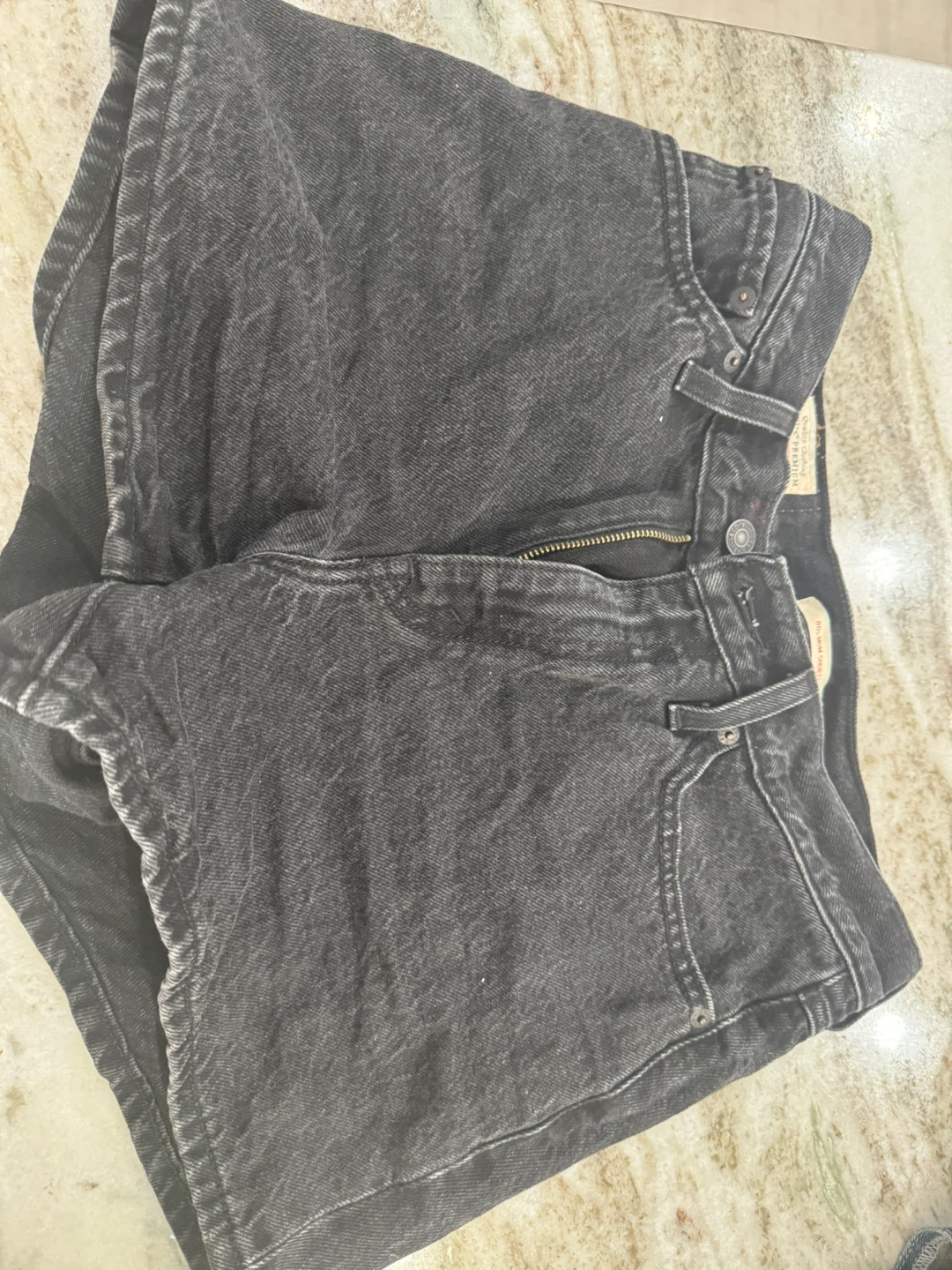 Levi's 501 High Rise Denim Shorts Black Size 27 - photo 2