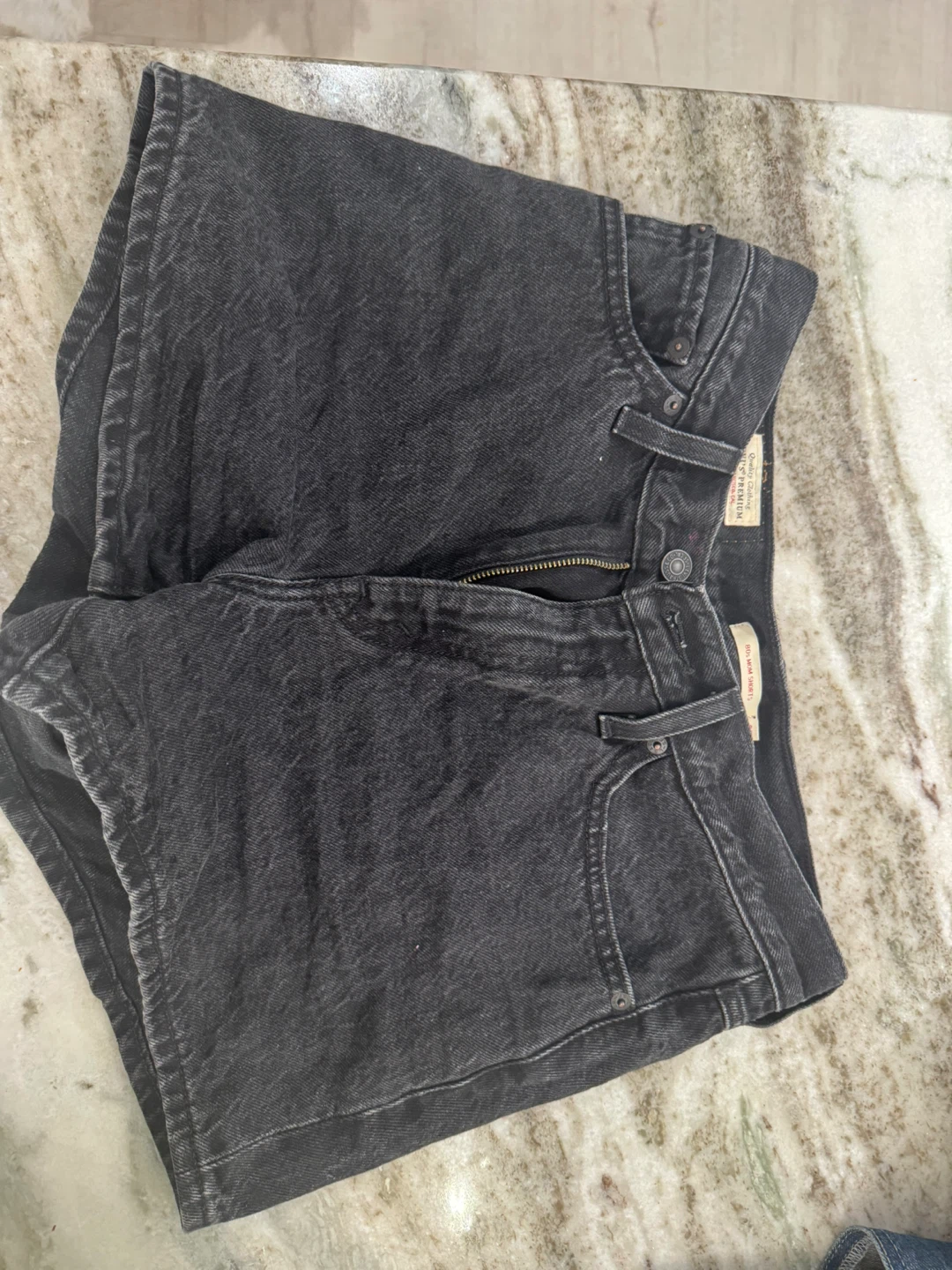Levi's 501 High Rise Denim Shorts Black Size 27 - photo 5