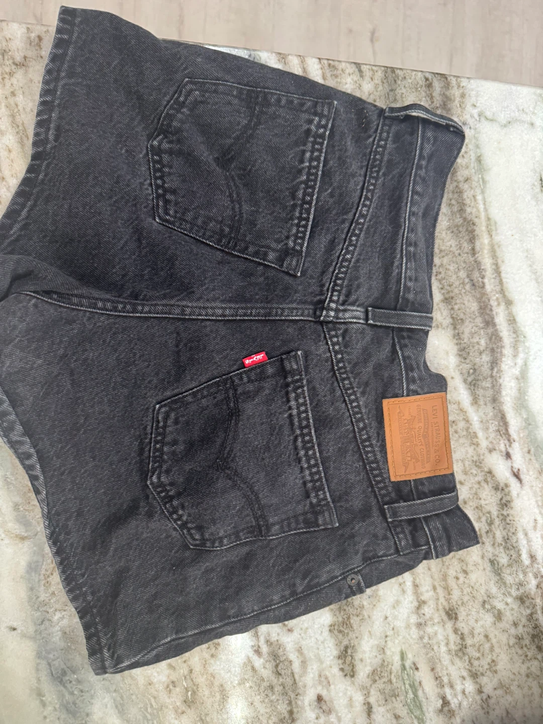 Levi's 501 High Rise Denim Shorts Black Size 27 - photo 3