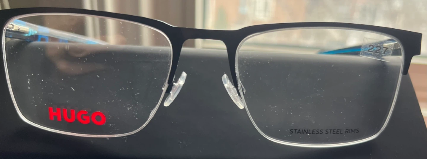 HUGO Men's Eyeglasses - Stainless Steel Rims