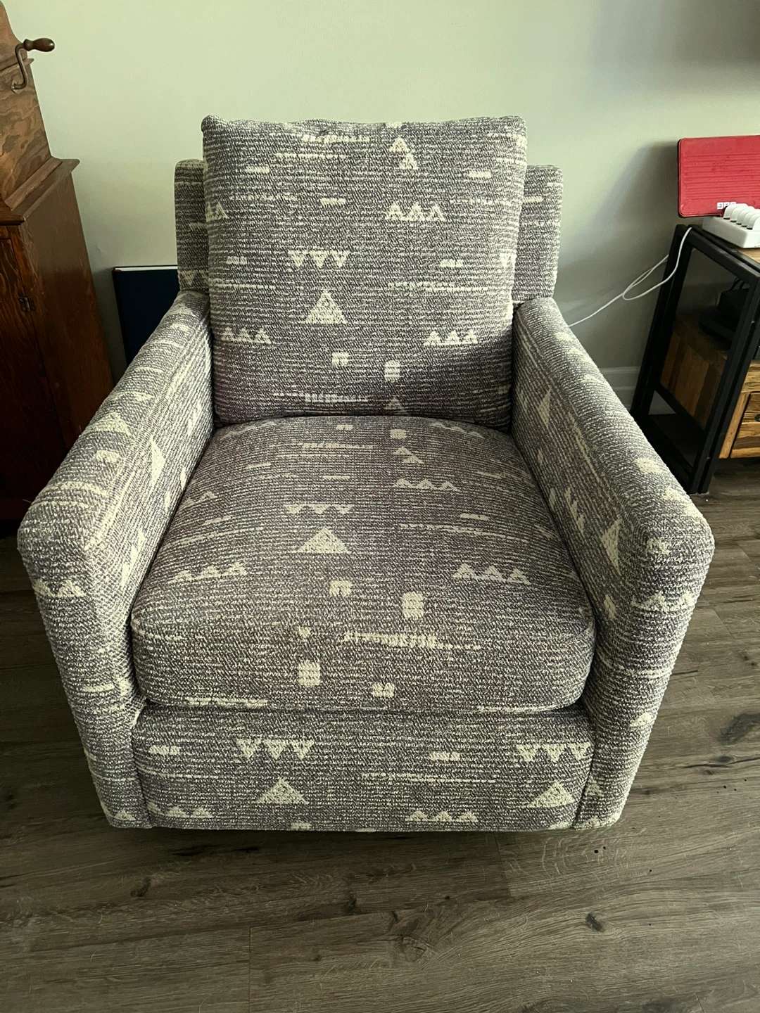 Armchair with Geometric Pattern