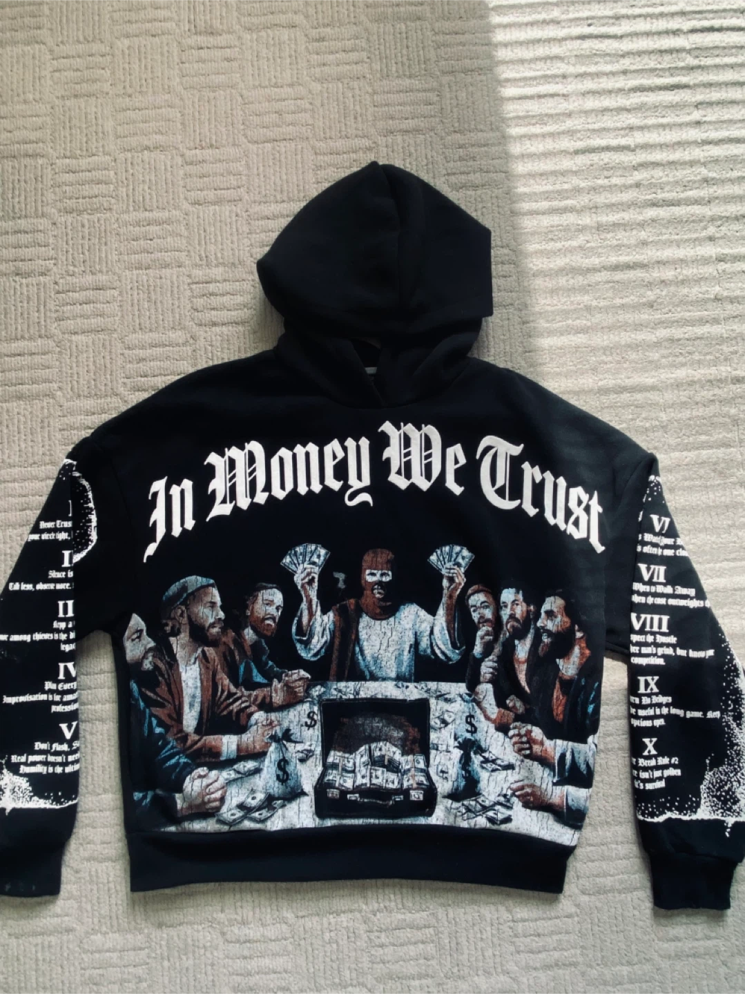 Black Graphic Hoodie