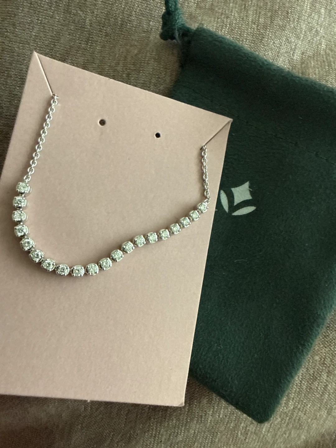 Sterling Silver Petite Lab Diamond Tennis Bracelet