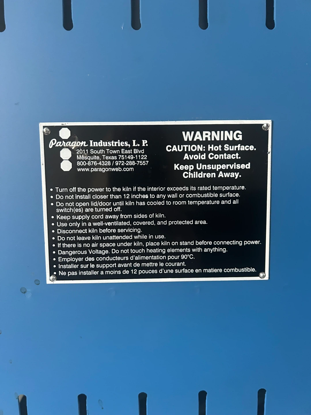 Paragon SENTRY Xpress 4.0 Kiln - photo 4