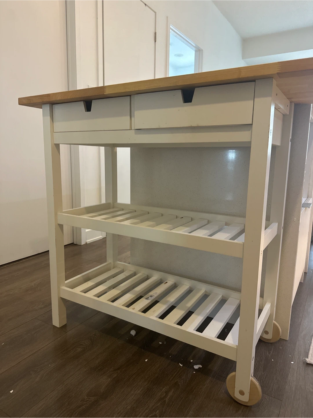 Kitchen Island Cart with 2 Drawers Ikea - photo 2