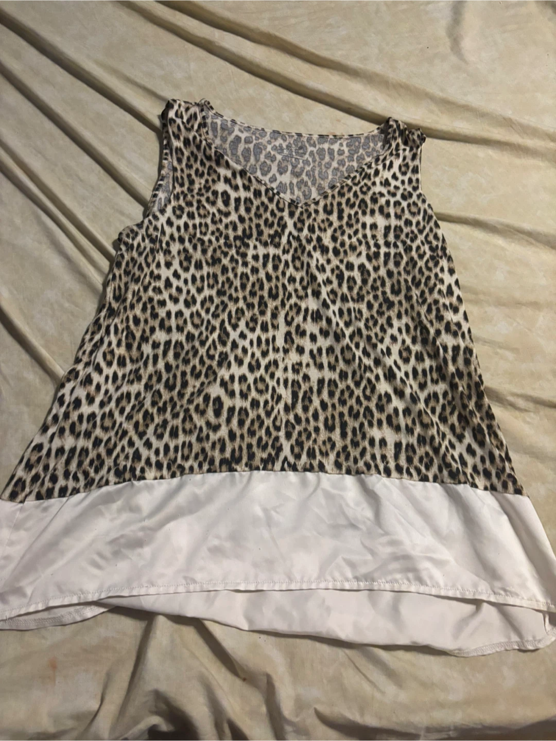 Style & Co. Leopard Print V-Neck Tank Top - Medium