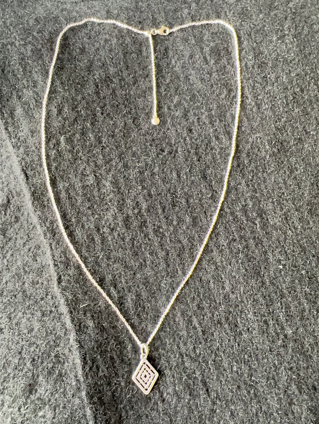 Pandora Sterling Silver Geometric Diamond Necklace - photo 2