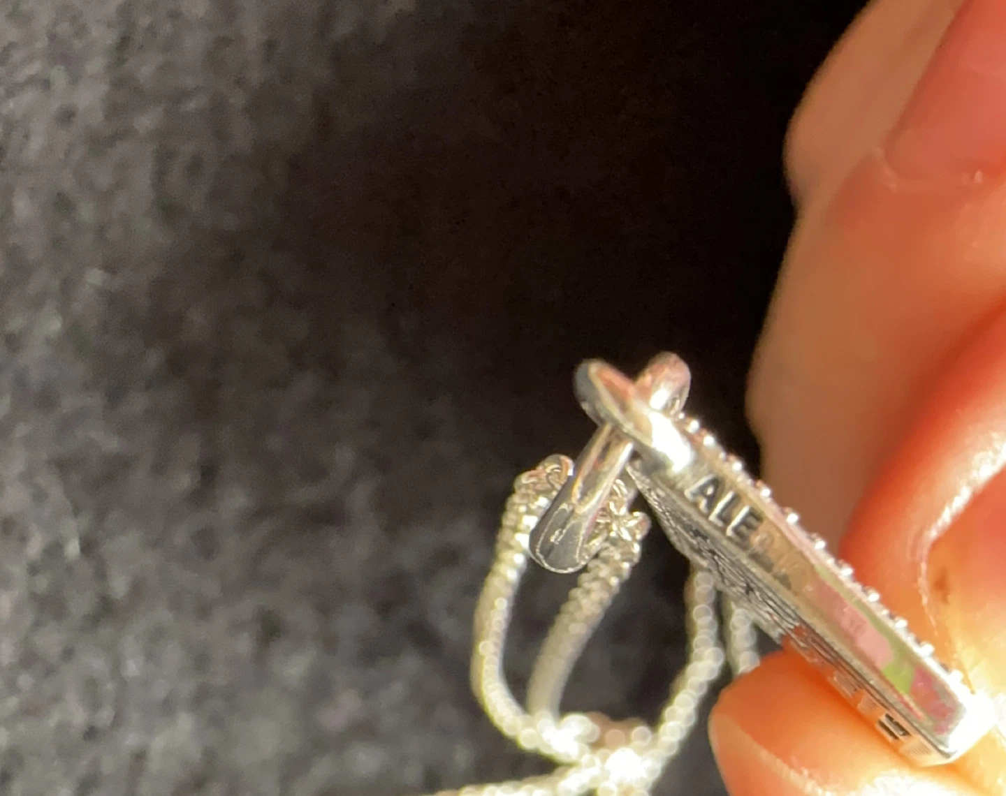 Pandora Sterling Silver Geometric Diamond Necklace - photo 4