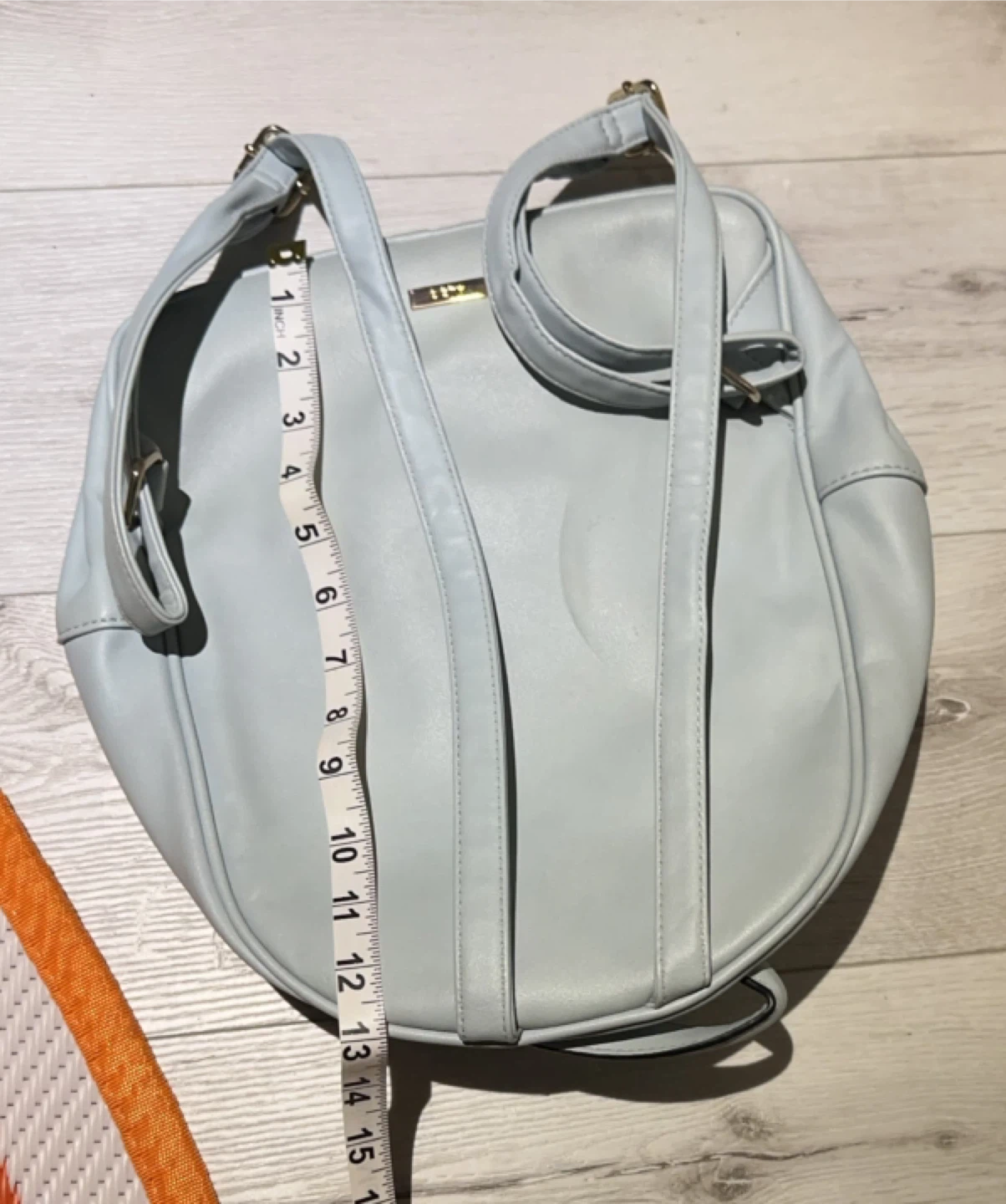 Aldo Light Blue Quilted Backpack with the removable - photo 2