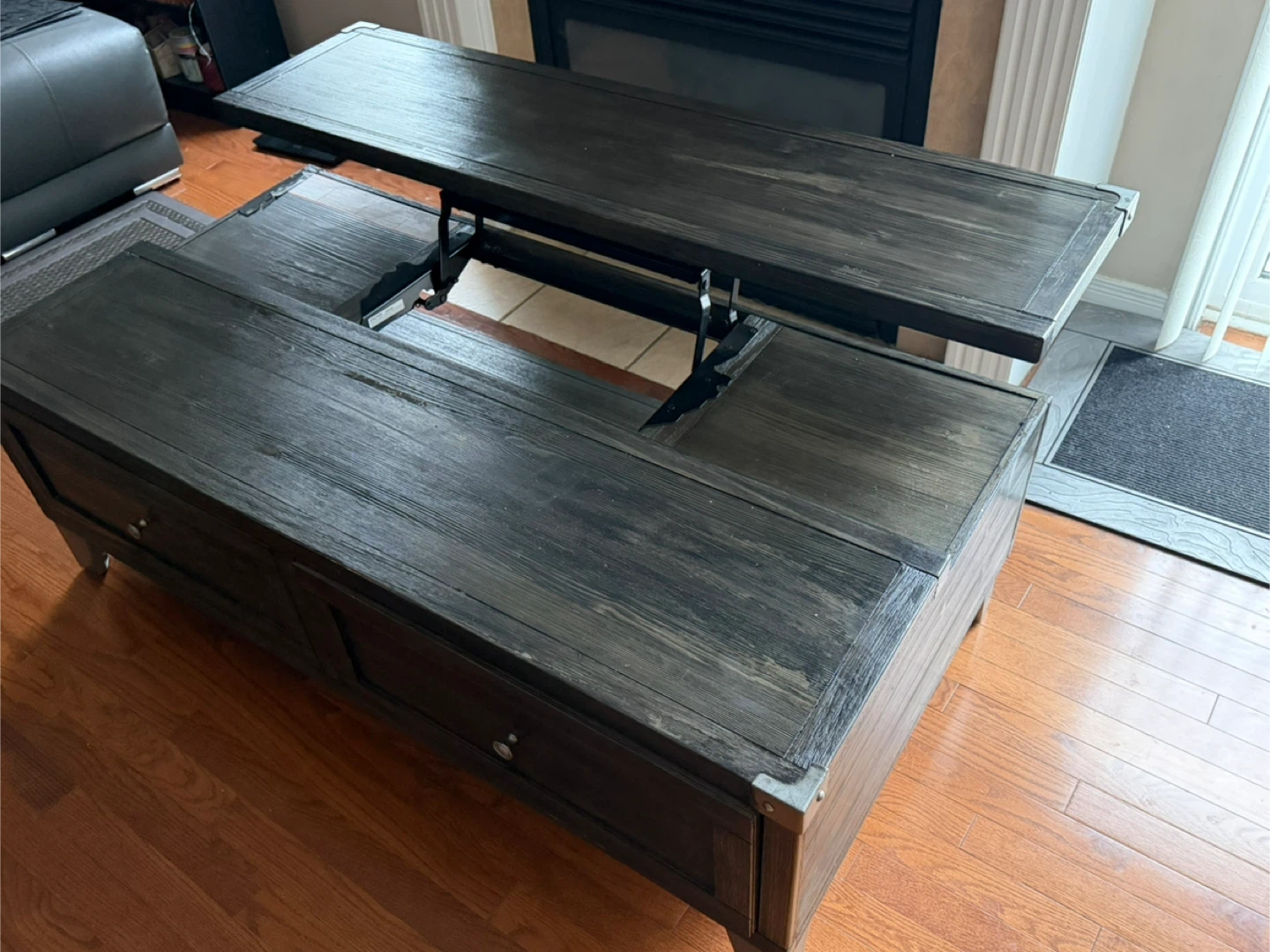 Lift Top Coffee Table with Storage - photo 2
