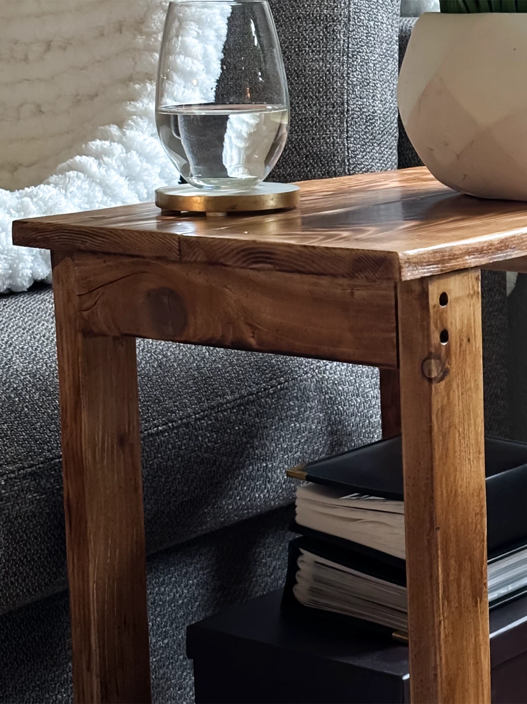 Handmade Cedar End Table - photo 2
