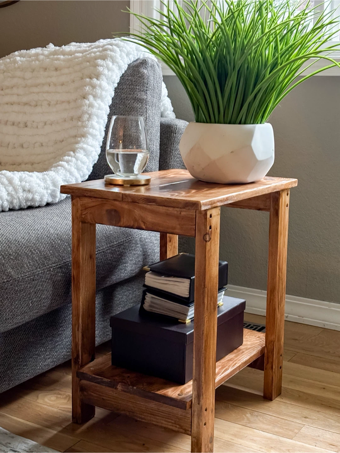 Handmade Cedar End Table