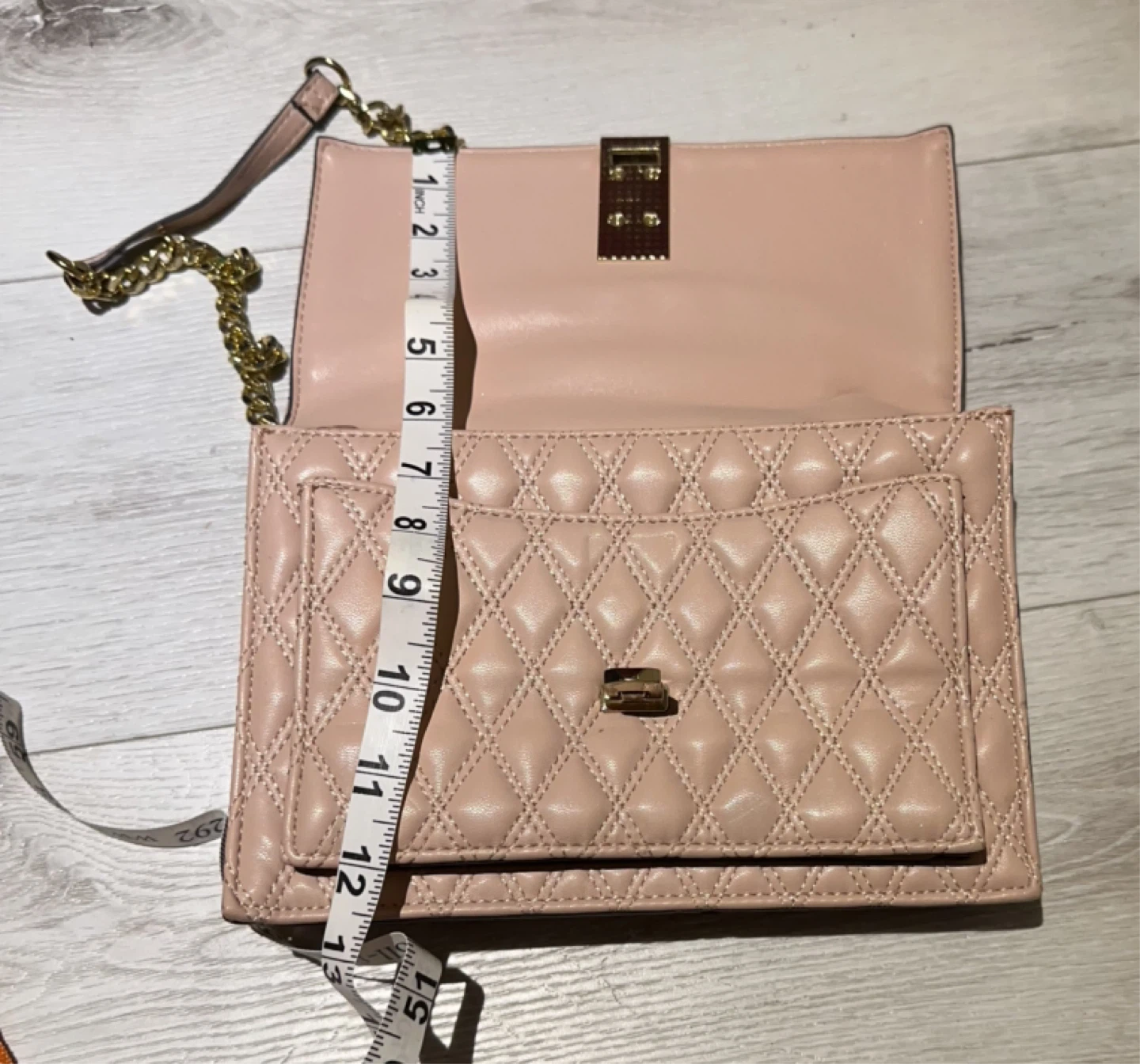 ALDO Quilted Chain Shoulder Bag - Blush Pink - photo 4
