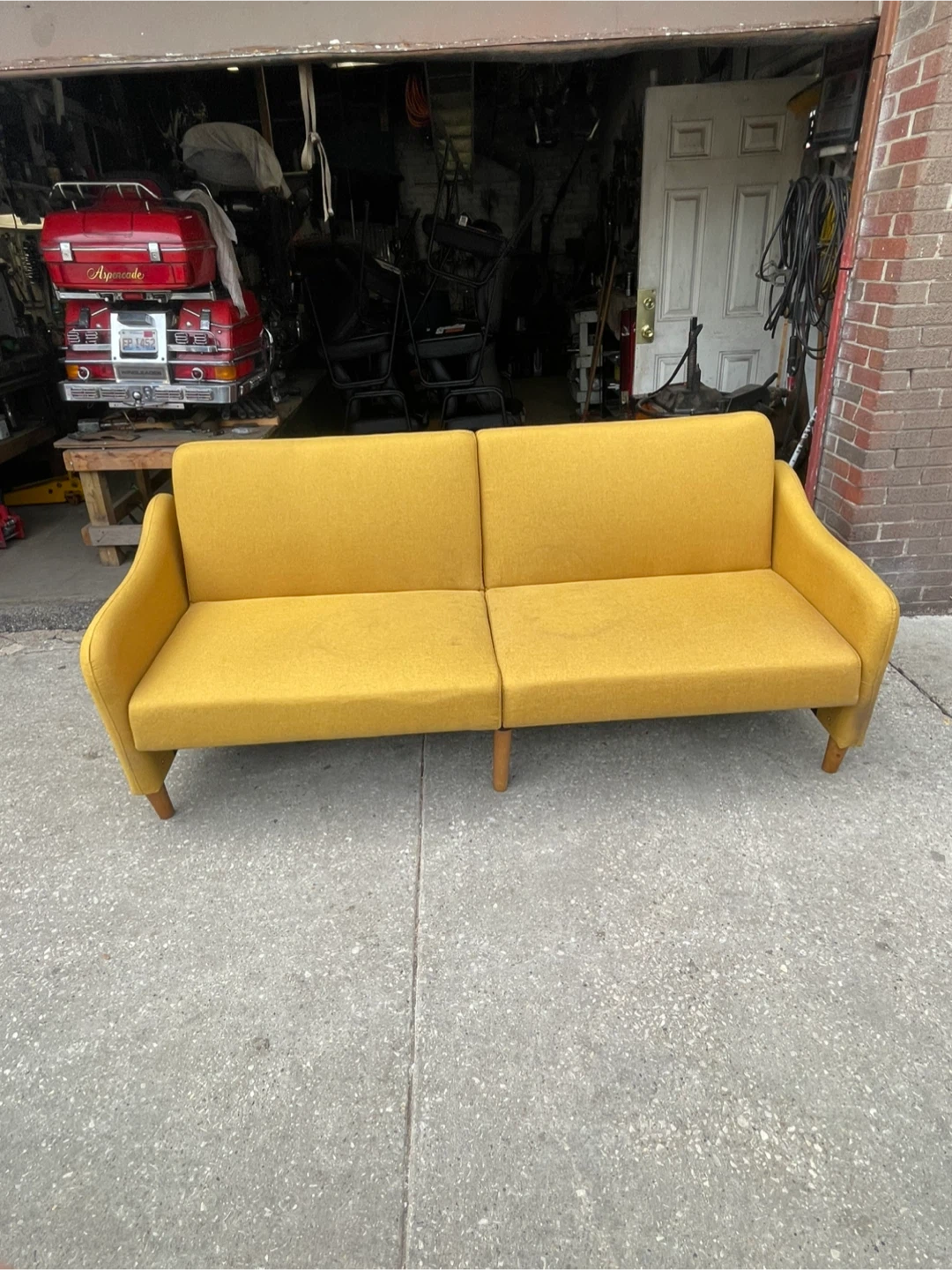 Yellow Futon Sofa Bed - photo 2
