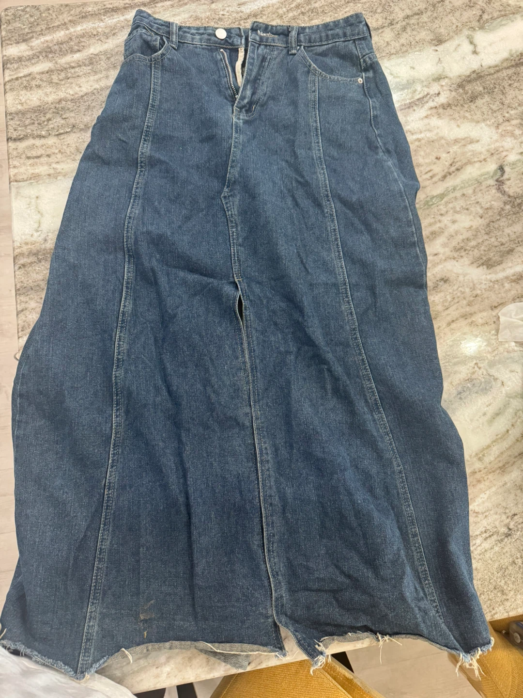 Blue Denim Maxi Skirt Size S
