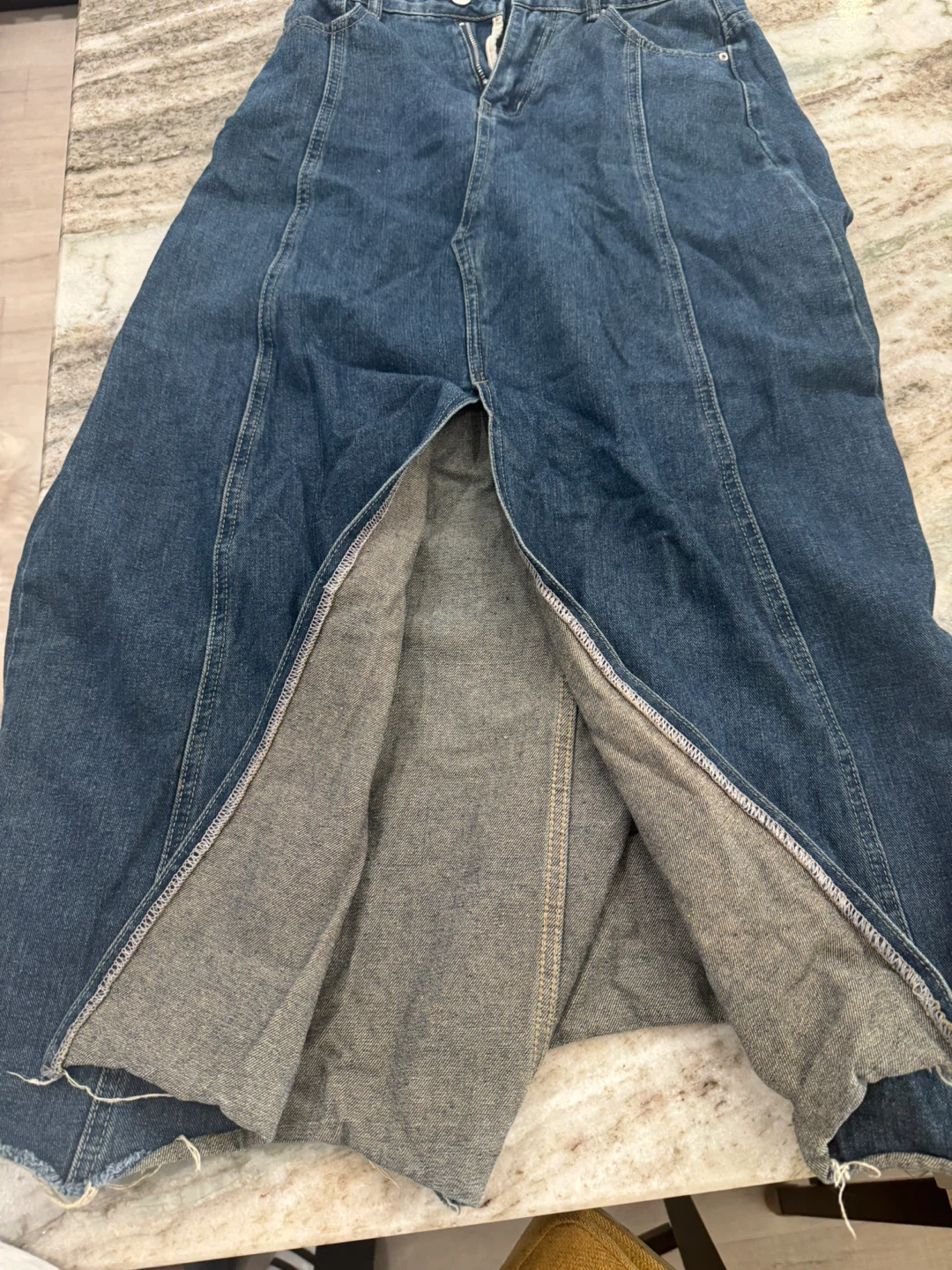 Blue Denim Maxi Skirt Size S - photo 5