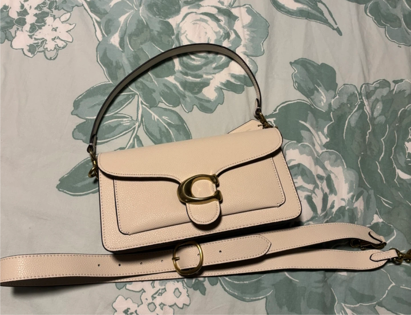 Coach Tabby Shoulder Bag Cream Pebble Leather - photo 3