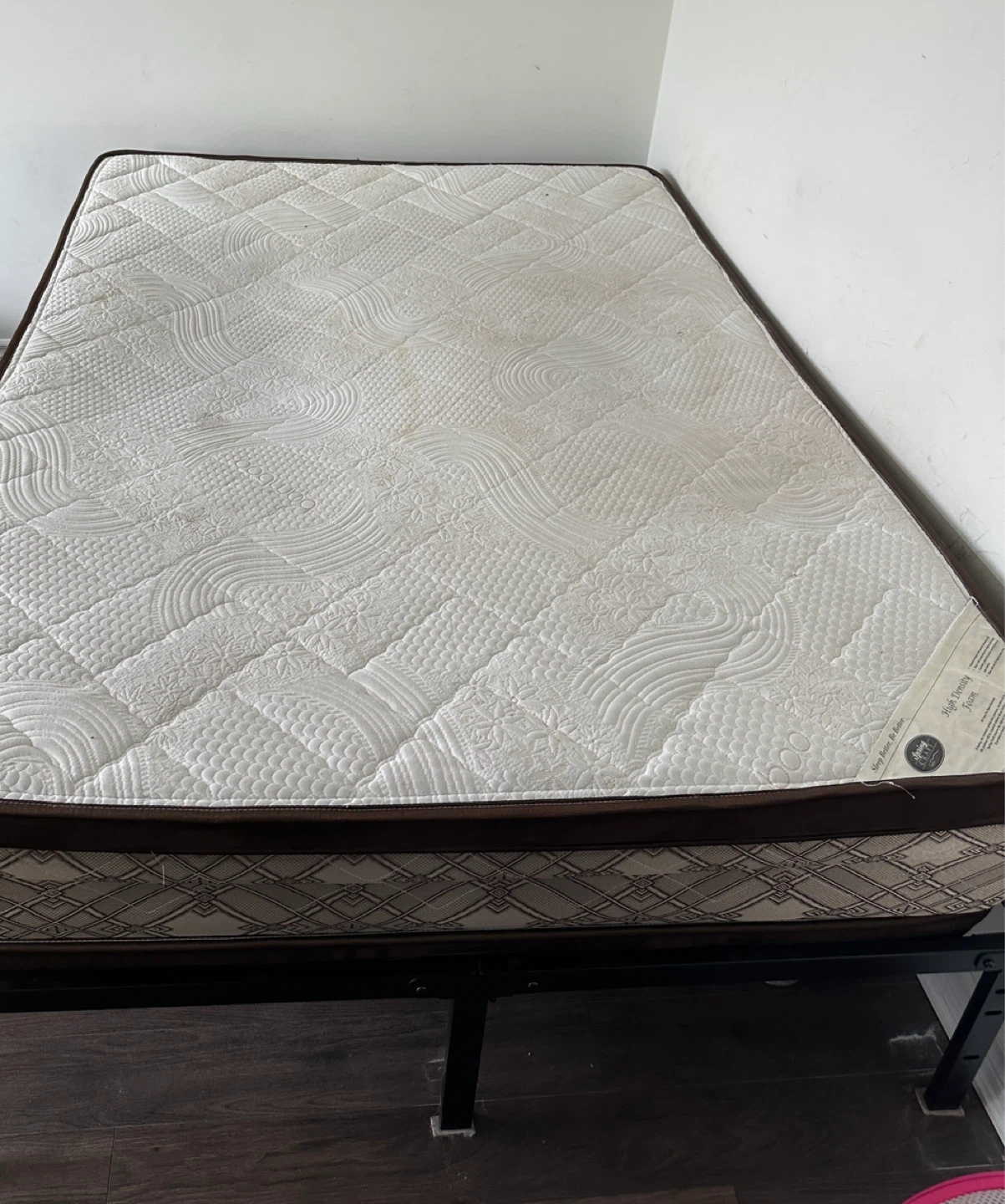High Density Foam Mattress and metal double bed frame - photo 3