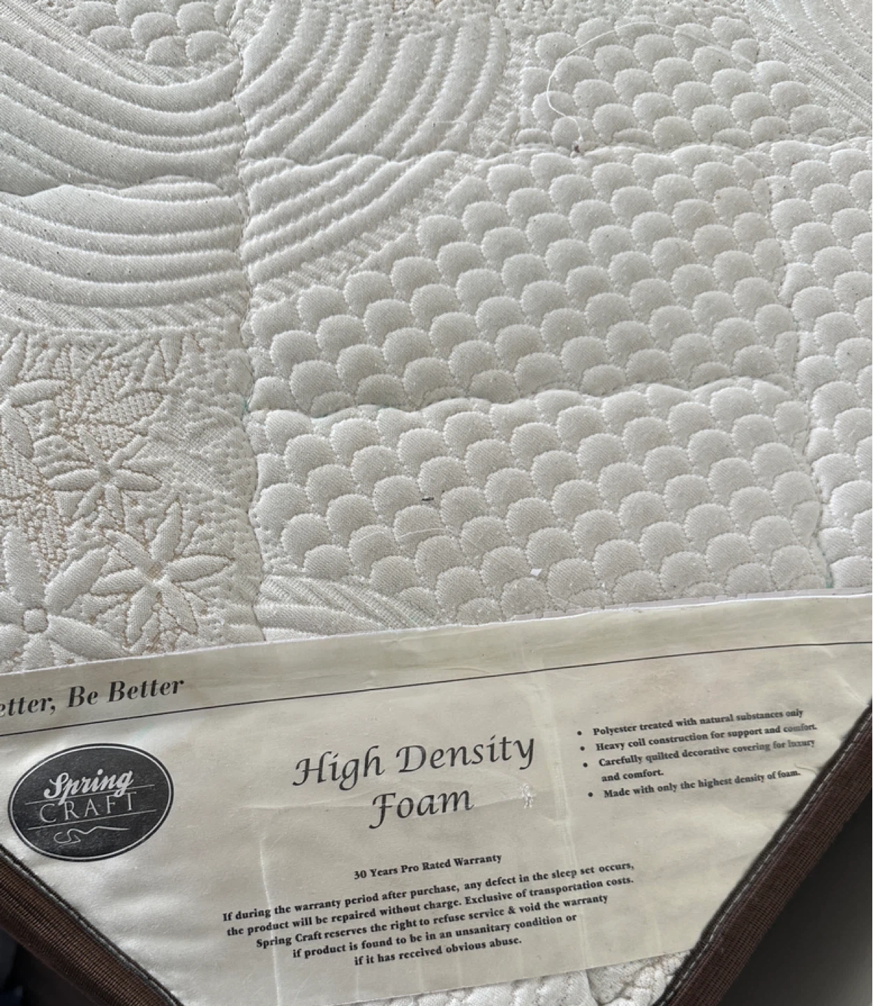 High Density Foam Mattress and metal double bed frame - photo 4