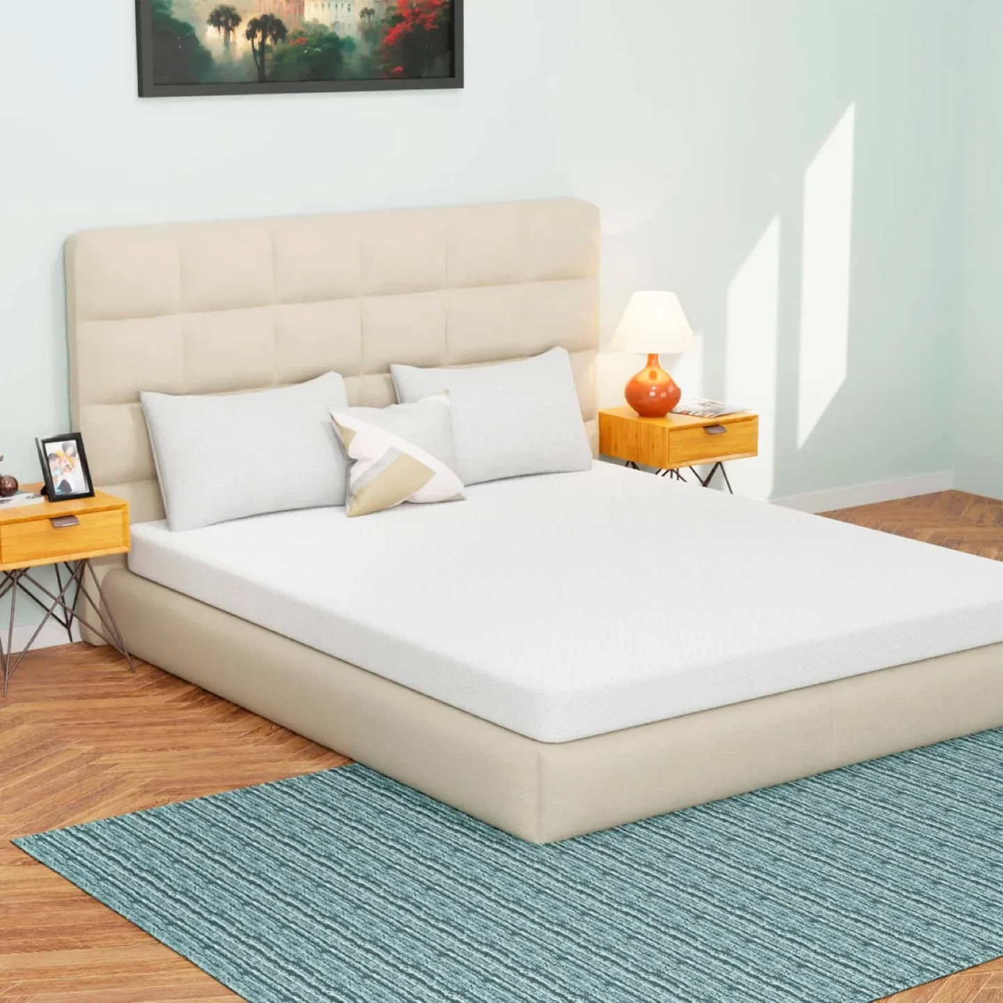 5 Inch Memory Foam Queen Mattress Cooling Gel Green Tea Infused