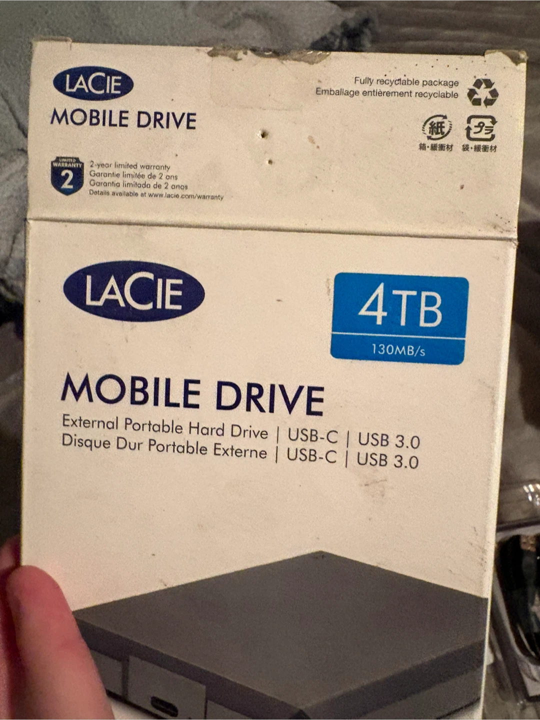 LaCie Mobile Drive 4TB External Portable Hard Drive USB-C - photo 2