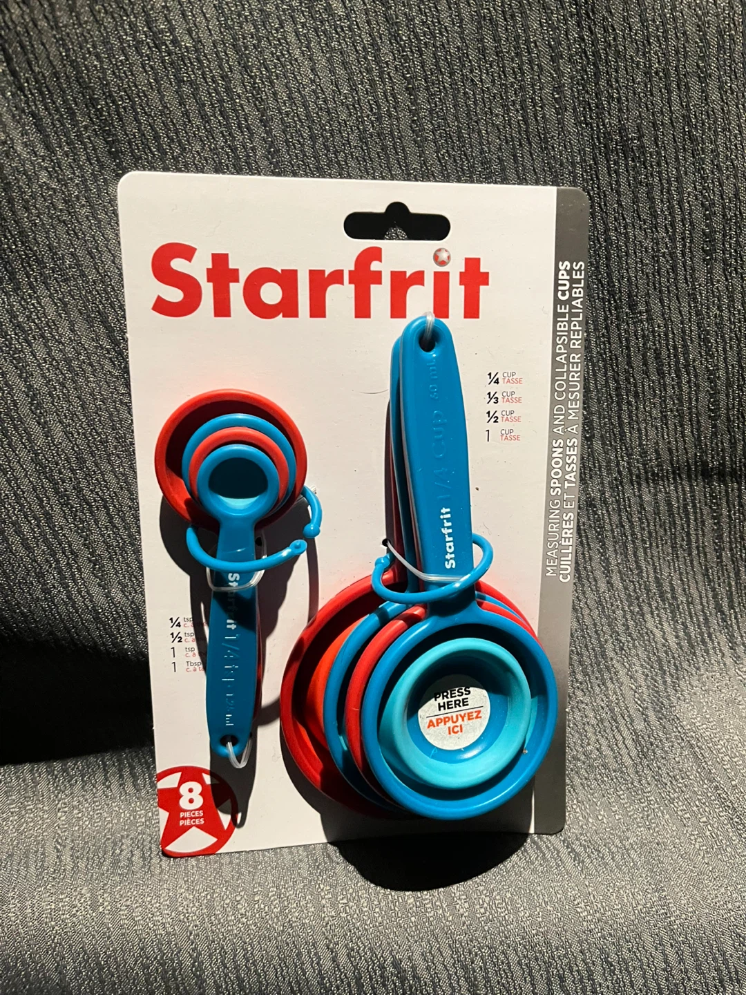 Starfrit Collapsible Measuring Cups and Spoons Set (8 Pieces)