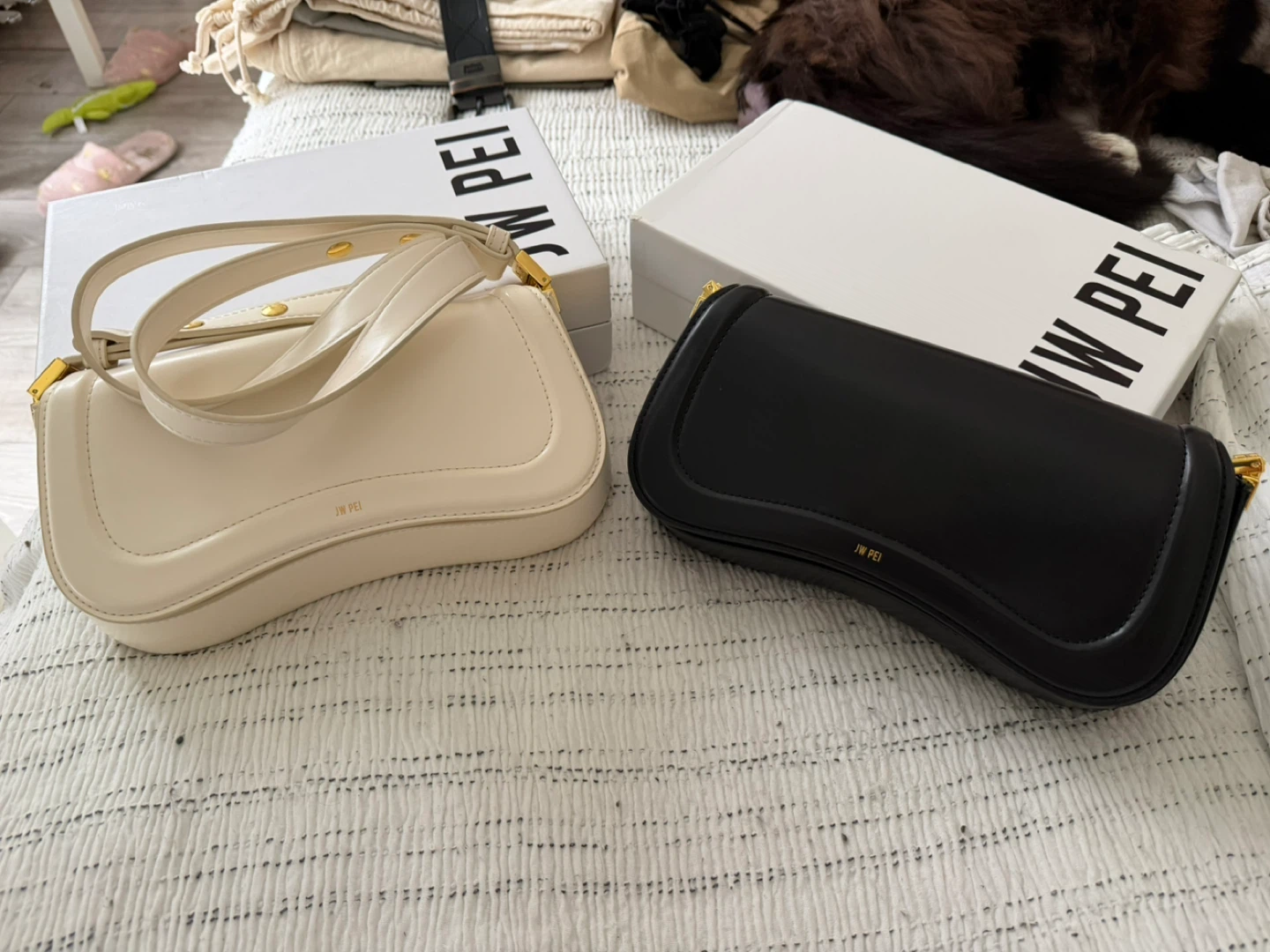 JW Pei Shoulder Bag - Black and Cream - photo 2