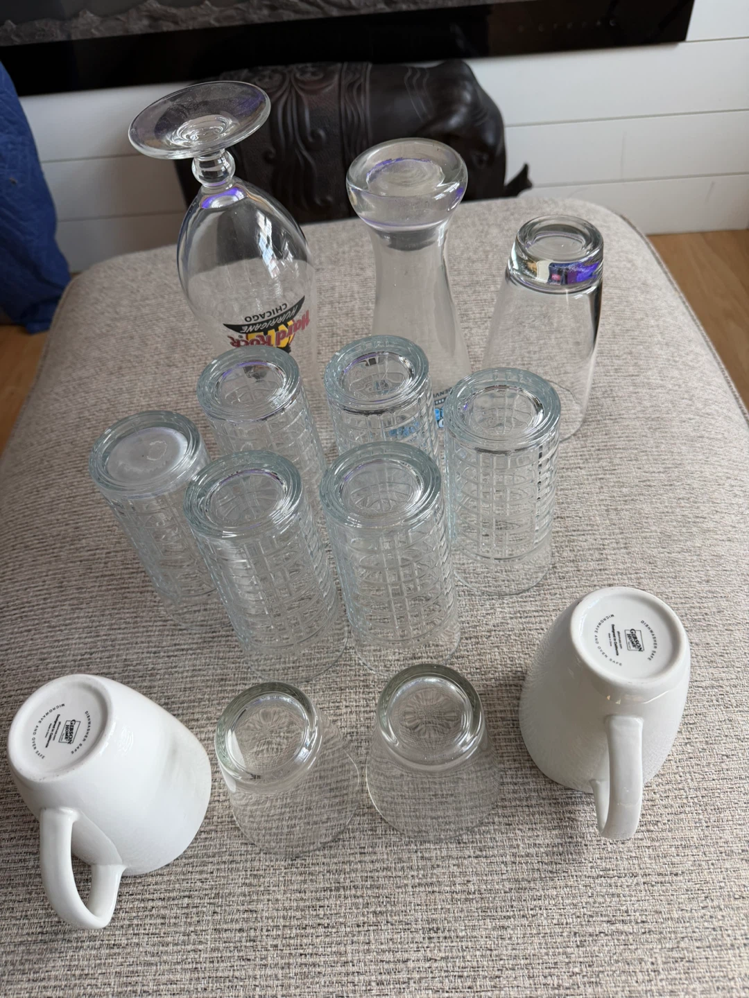 Assorted Glassware Set with Mugs  13 pcs