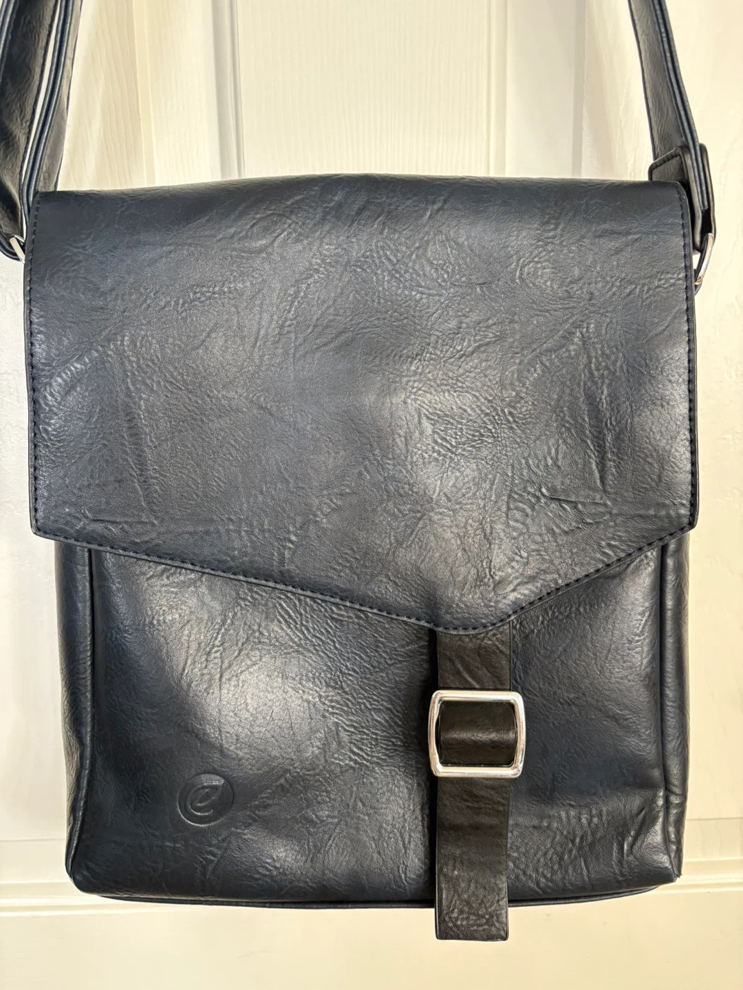 Espe Navy Blue Vegan Leather Messenger Bag - photo 2