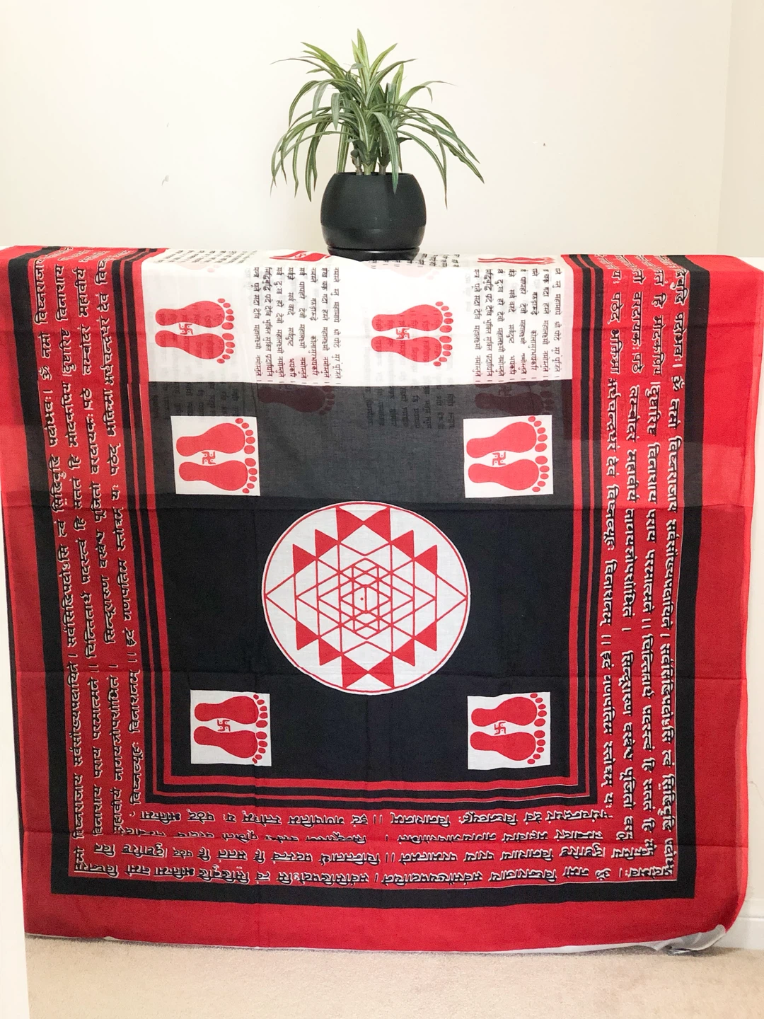 Maa Lakshmi footprint cotton mulmul saree - photo 4