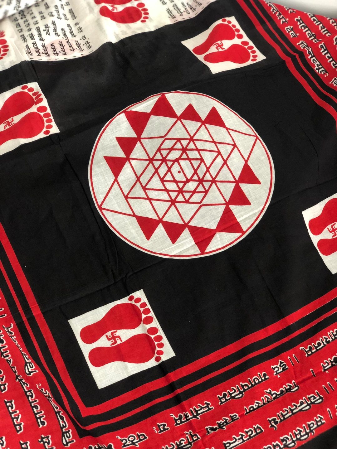 Maa Lakshmi footprint cotton mulmul saree - photo 3