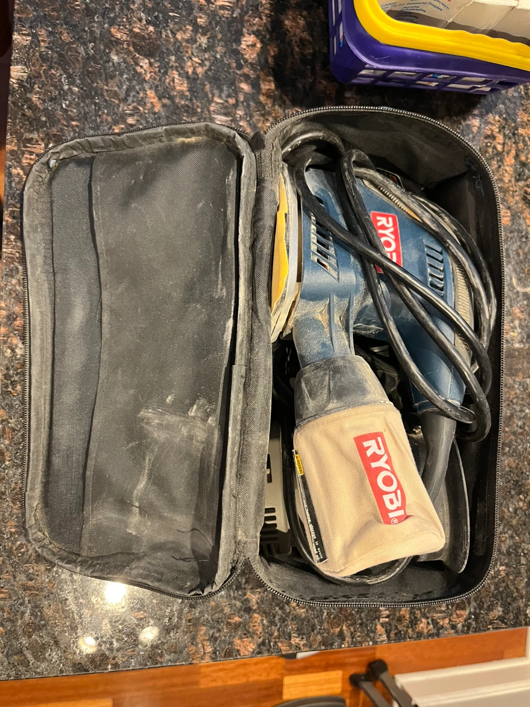 Ryobi Orbital Sander with Sandpaper and Brush