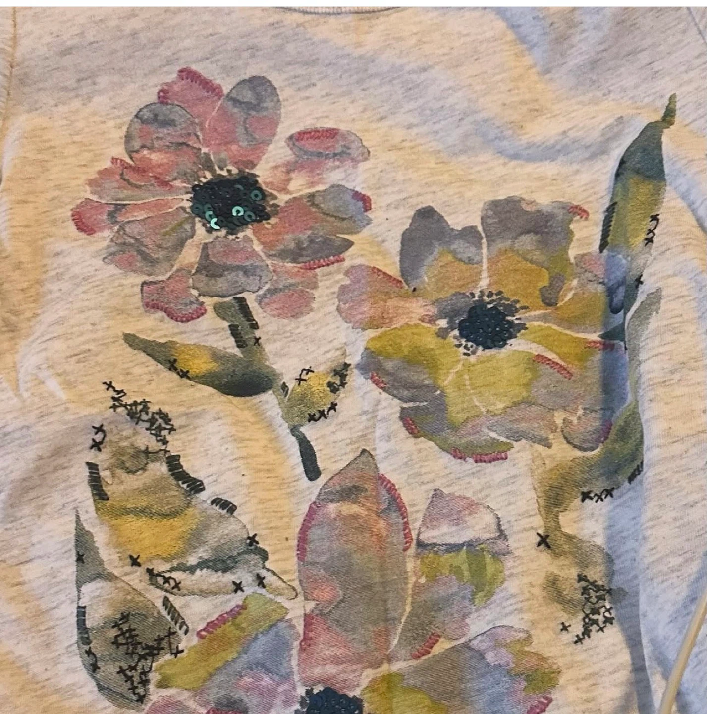 OshKosh B'gosh Girls Floral Sequin T-Shirt Size 4/4A - photo 2